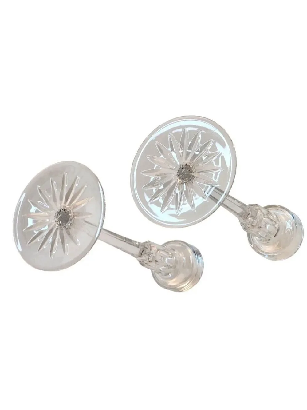 Rogaska Crystal Candlestick Holders Richmond 8 Inch Set of 2